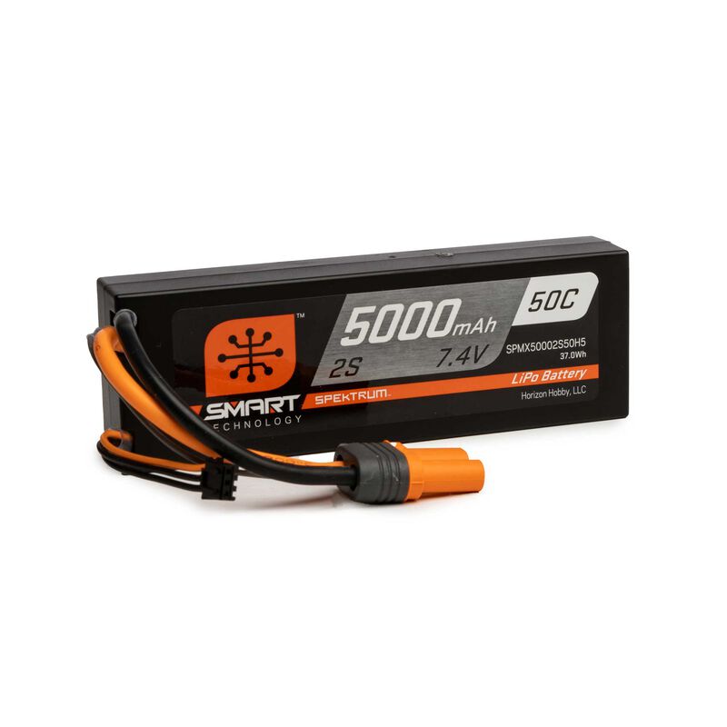 5000mAh 2S 7.4V 50C Smart LiPo Hardcase; IC5