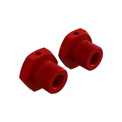 Aluminum Wheel Hex 17mm Red (2)