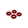Aluminum Wheel Nut 17mm Red (4)