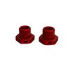 Aluminum Wheel Hex 17mm 14.6mm Thick Red (2)