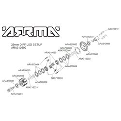 Active F/R Diff Set GP4 5mm 10k