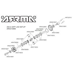 Active F/R Diff Set GP4 5mm 10k