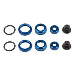 FT 10 mm Shock Caps and Collars blue aluminum
