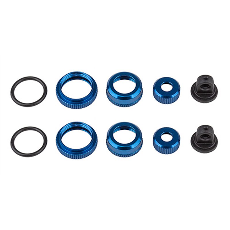 FT 10 mm Shock Caps and Collars blue aluminum