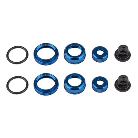 FT 10 mm Shock Caps and Collars blue aluminum