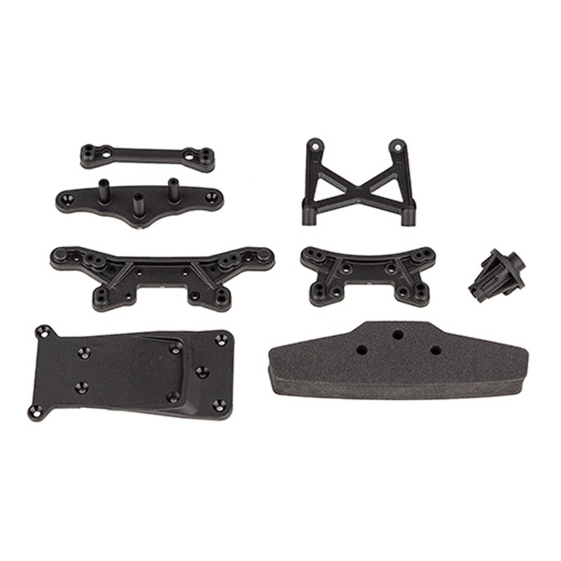 Reflex 14R Shock TowersBumperand Skid Plate Set