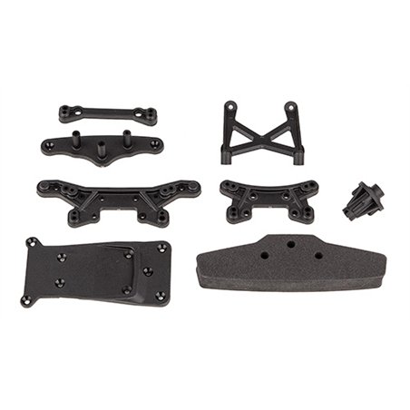 Reflex 14R Shock TowersBumperand Skid Plate Set