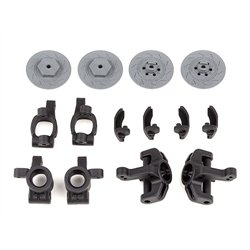 Reflex 14R Steering and Caster BlocksRear Hubsand Brake Discs