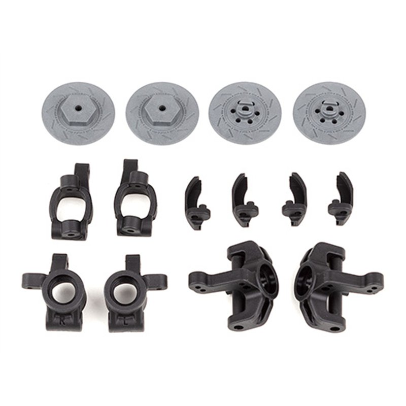 Reflex 14R Steering and Caster BlocksRear Hubsand Brake Discs