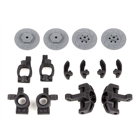 Reflex 14R Steering and Caster BlocksRear Hubsand Brake Discs