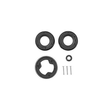 RC28R Spur Gear And Differential Cover Set