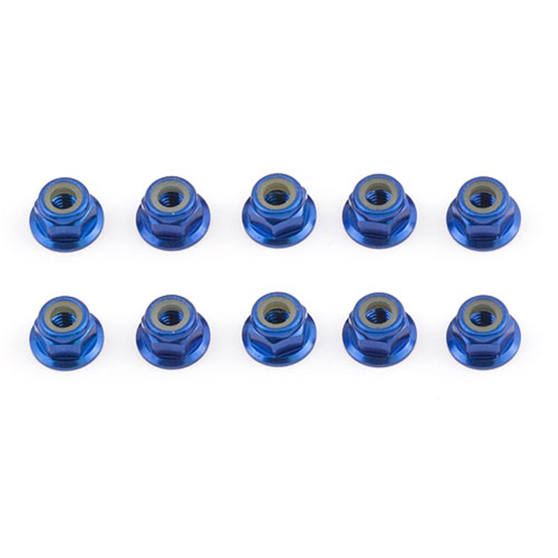 FT Locknuts M4 flanged blue aluminum