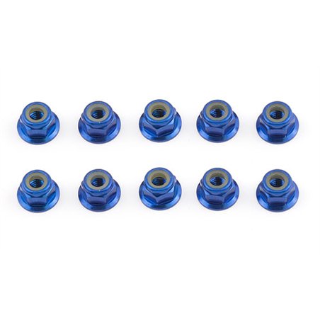 FT Locknuts M4 flanged blue aluminum