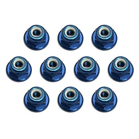 FT Locknuts M3 flanged blue aluminum