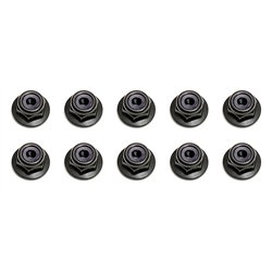 Locknuts M3 flanged black