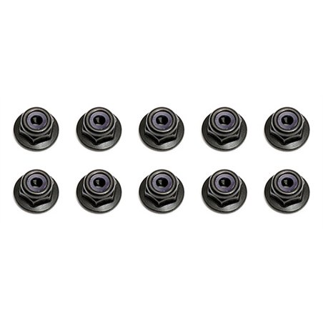Locknuts M3 flanged black