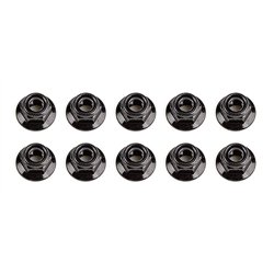 M5 Locknuts flanged black