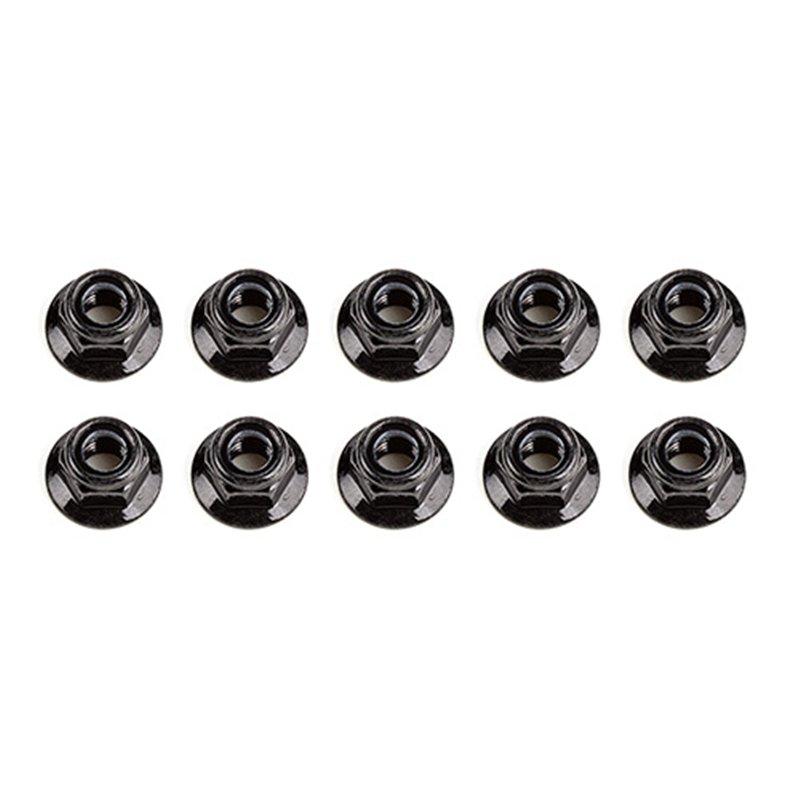 M5 Locknuts flanged black