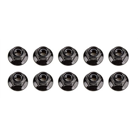 M5 Locknuts flanged black