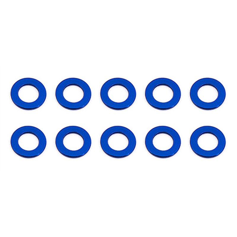 Ballstud Washers 5.5x3.0x0.5 mm blue aluminum