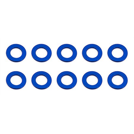 Ballstud Washers 5.5x3.0x0.5 mm blue aluminum