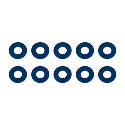 Washers 7.8x3.5x0.5mm blue aluminum