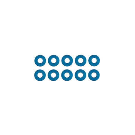 Washers6.0 X 2.5 X 0.5mmBlue Aluminum (10pcs)