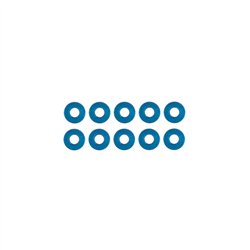 Washers6.0 X 2.5 X 1.0mmBlue Aluminum (10pcs)