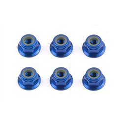 FT Locknuts M4 blue aluminum flanged