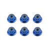 FT Locknuts M4 blue aluminum flanged