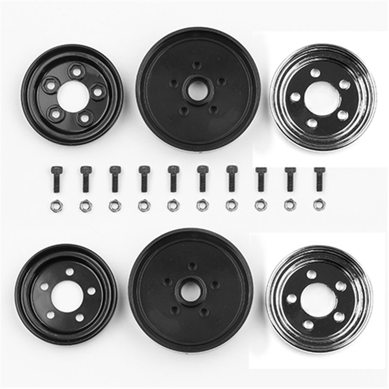RC10 Jay Halsey Chrome Front Wheels