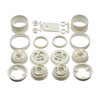 RC10 Wheels, front and rear, white