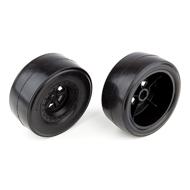 DR10 Rear Wheels and Drag Slick Tires mounted