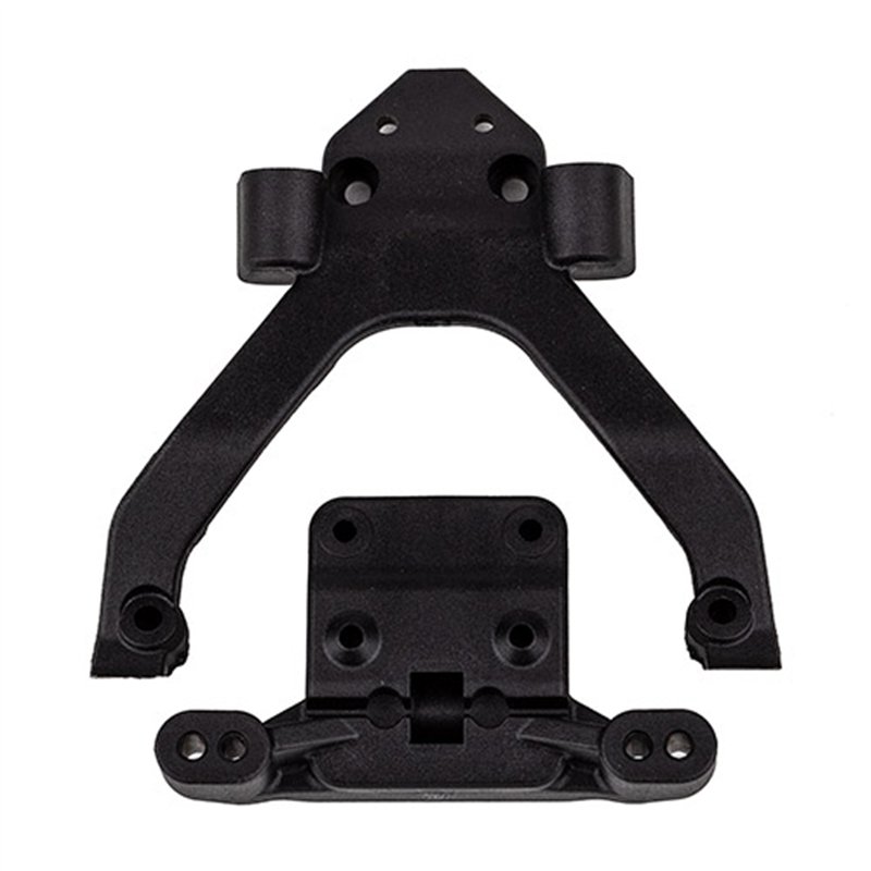 RC10B6.4 Front Top Plate and Ballstud Mount angled