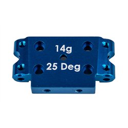 DR10 FT Aluminum Front Bulkhead 25 deg blue