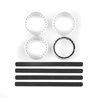DC10 FT Adjustable Wheel Rims, white