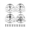 DC10 FT Adjustable Wheel Face Plates, silver