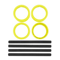 DC10 Ft Adjustable Wheel Rim Fluorescent Yellow (Qty. 4)