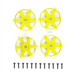 DC10 Ft Adjustable Wheel Face Plate Fluorescent Yellow (Qty. 4)