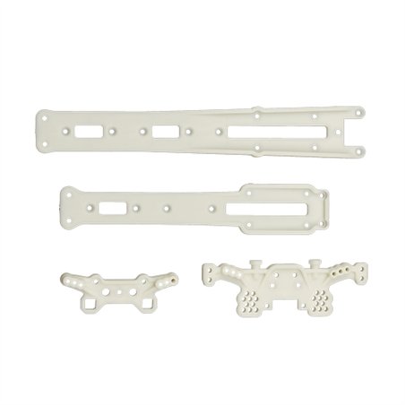 DC10 Plastic Shock Towers And Top DeckNatural