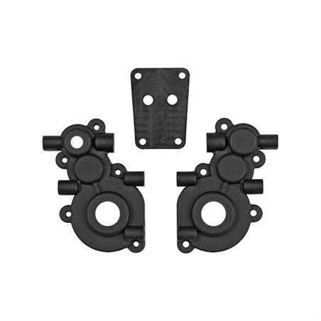 RC10GT Transmission Case And BraceBlack