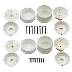 RC10T Wide Rear and Narrow Front Wheels (3-piece) white