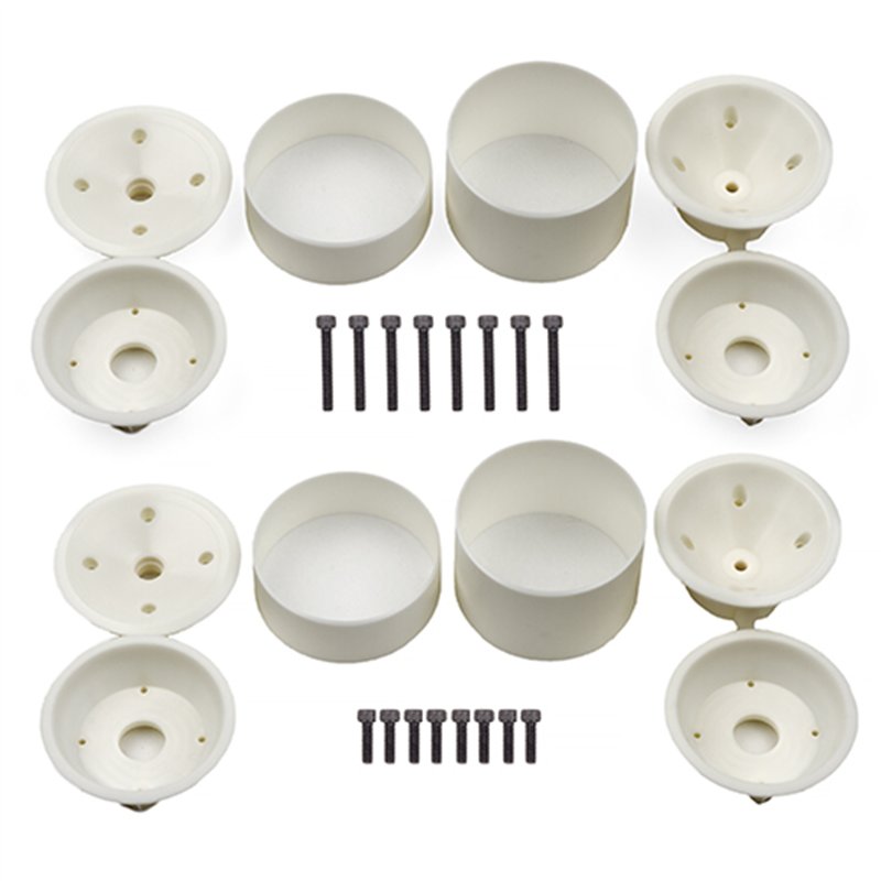 RC10T Wide Rear and Narrow Front Wheels (3-piece) white
