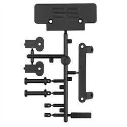 RC10T Front BulkheadBumper And Body MountsBlack
