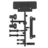 RC10T Front BulkheadBumper And Body MountsBlack