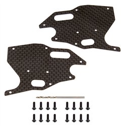 RC8B3.1 FT Arm Stiffeners front carbon fiber