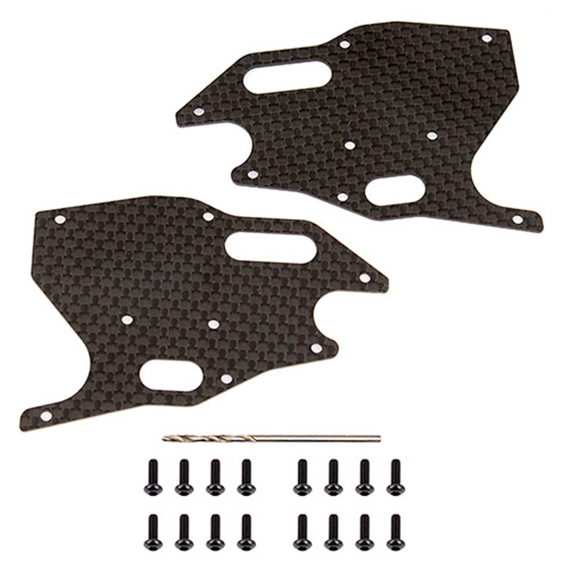 RC8B3.1 FT Arm Stiffeners front carbon fiber