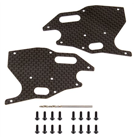 RC8B3.1 FT Arm Stiffeners front carbon fiber