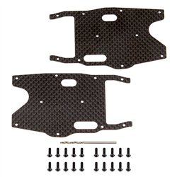 RC8B3.1 FT Arm Stiffeners rear carbon fiber