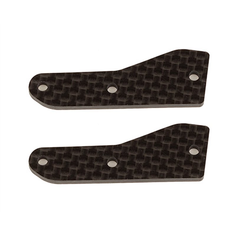 RC8B4 FT front upper suspension arm inserts, carbon fiber, 2.0 mm